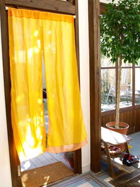 Layered Gauze Cotton NOREN Door Curtain