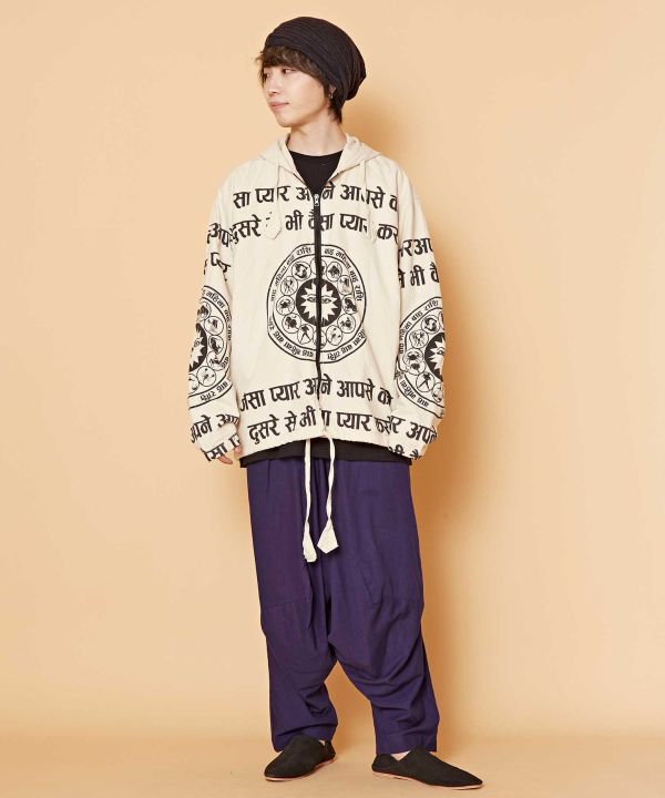 Constellation Printed Hoodie Jacket