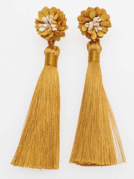 Chrysanthemum Tassel Earrings