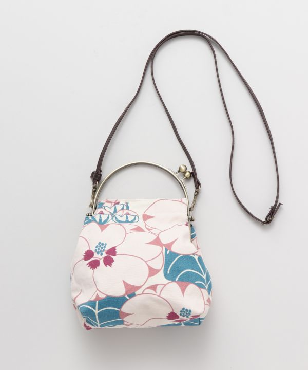 Floral Print GAMAGUCHI Shoulder Bag