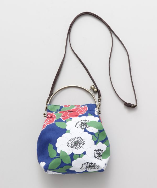 Floral Print GAMAGUCHI Shoulder Bag