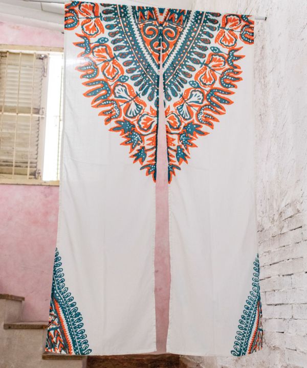 African DASHIKI Pattern Noren Curtain