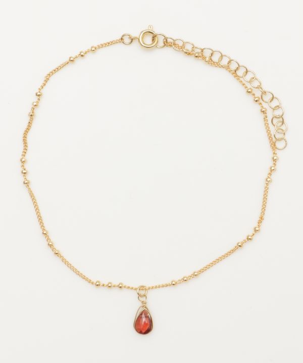 Drop Gemstone Anklet