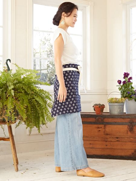 Provence Pattern Short Apron