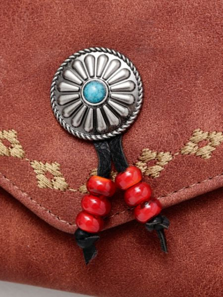 Navajo Embroidery Long Wallet