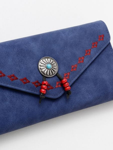 Navajo Embroidery Long Wallet