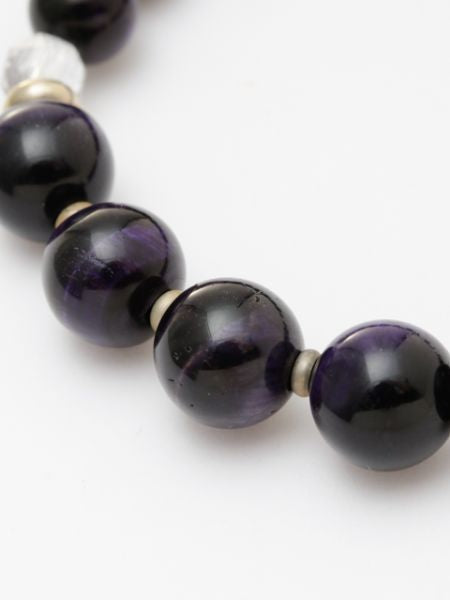 SUIJIN - 10mm Purple Tiger Eye Bracelet