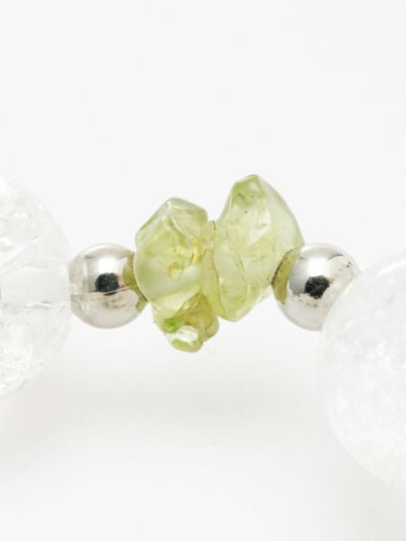 AUG Birthstone PERIDOT x Cracked Crystal Bracelet