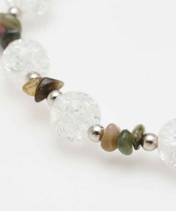 OCT Birthstone Tourmaline x Cracked Crystal Bracelet