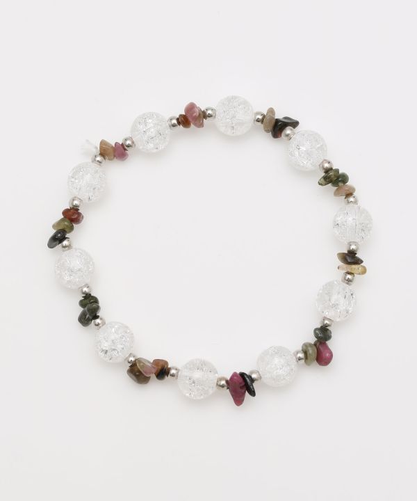 OCT Birthstone Tourmaline x Cracked Crystal Bracelet