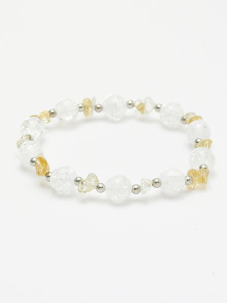 NOV Birthstone Citrine x Cracked Crystal Bracelet