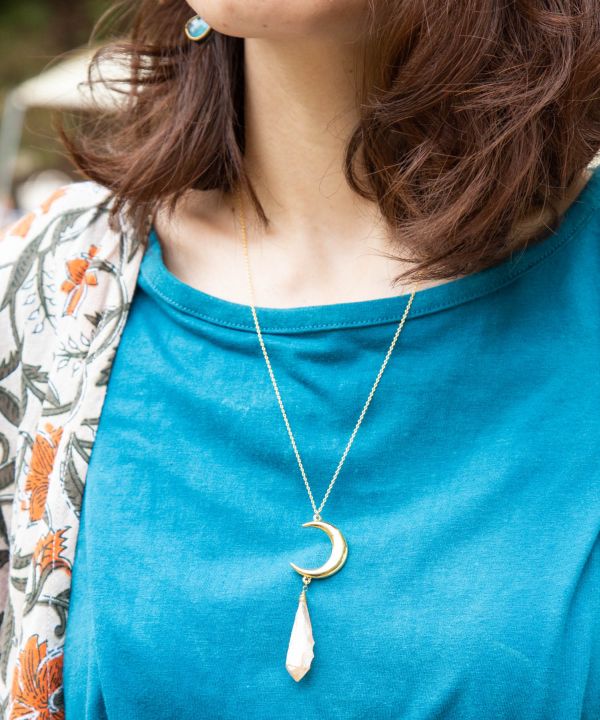 Crescent Moon Pendant Necklace