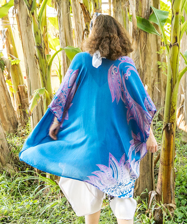 Polynesian Leaf UV Protection KIMONO