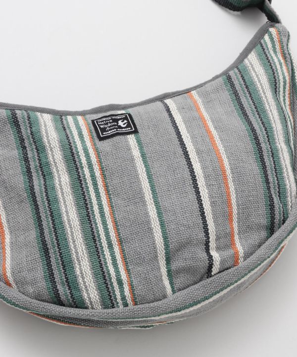 Hand Woven Cotton Crescent Shoulder Bag