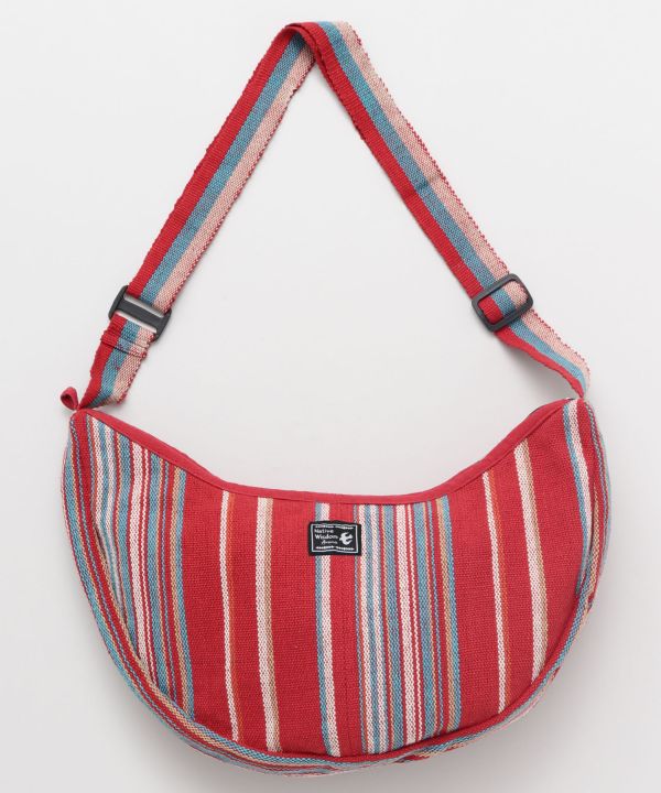 Hand Woven Cotton Crescent Shoulder Bag