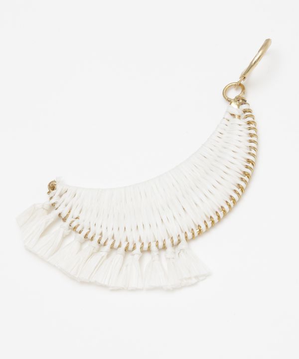 Braid Crescent Fringe Earrings