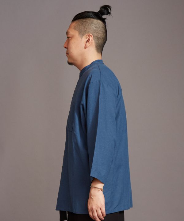 SHOSEI Band Collar Shirt