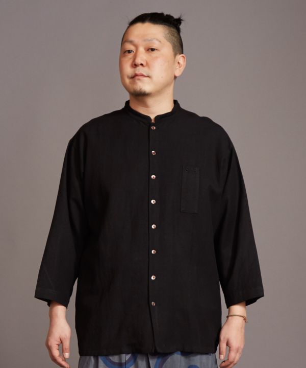 SHOSEI Band Collar Shirt