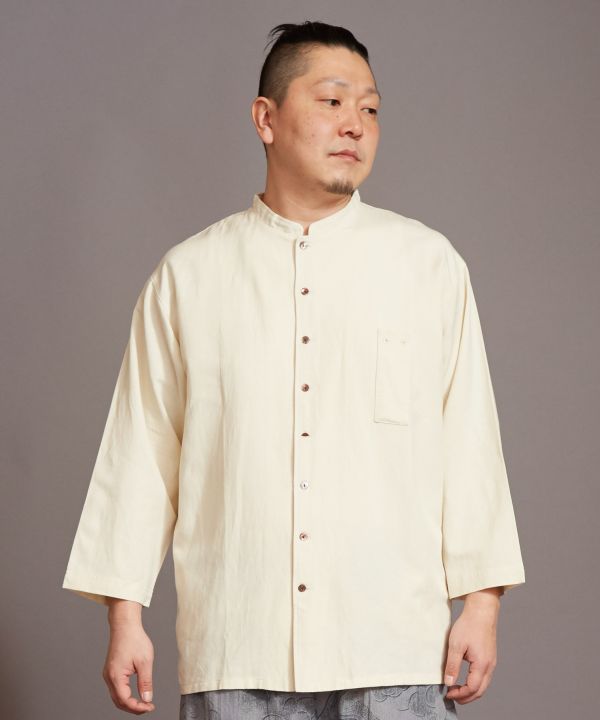 SHOSEI Band Collar Shirt