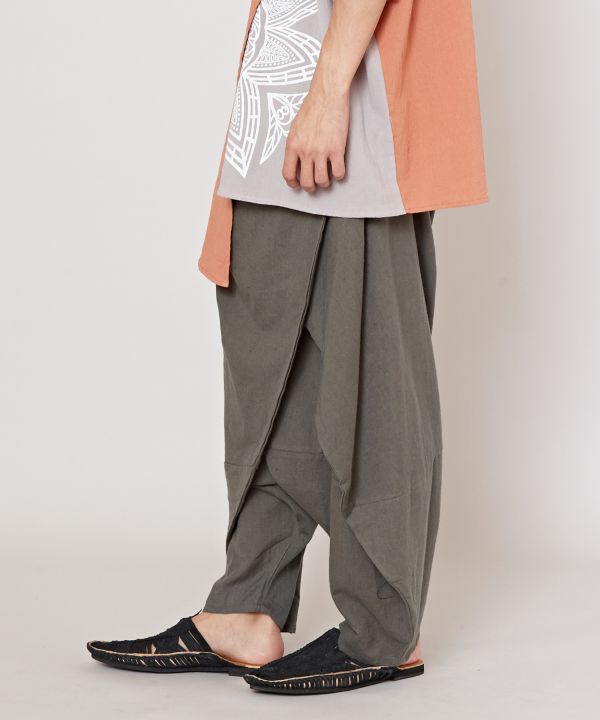 Layered Wrap Harem Pants