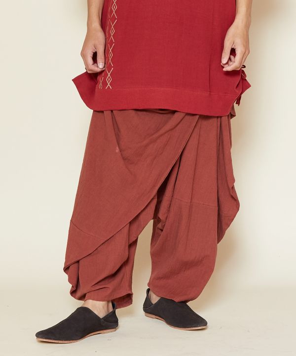 Layered Wrap Harem Pants