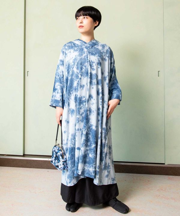 Indigo Hand Dyed HAKKAKE Dress