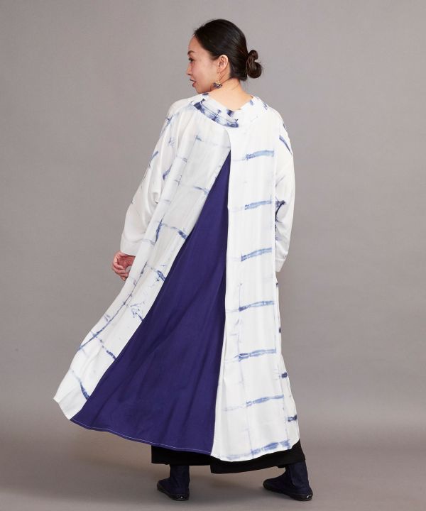 Indigo Hand Dyed HAKKAKE Dress