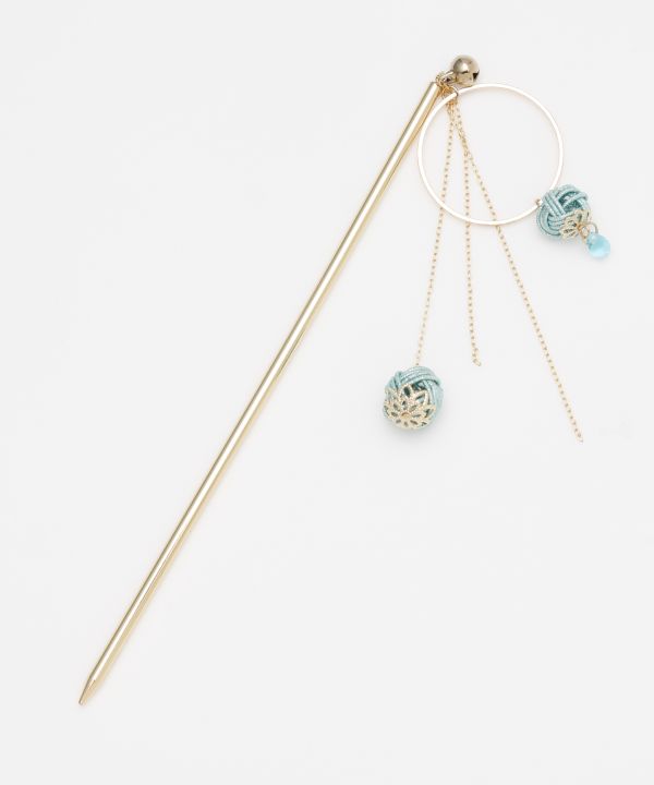 MIZUHIKI AWAJI Knot Ball KANZASHI Hair Stick