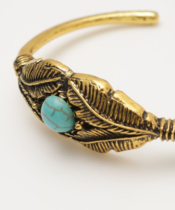 Feather x Turquoise Bangle