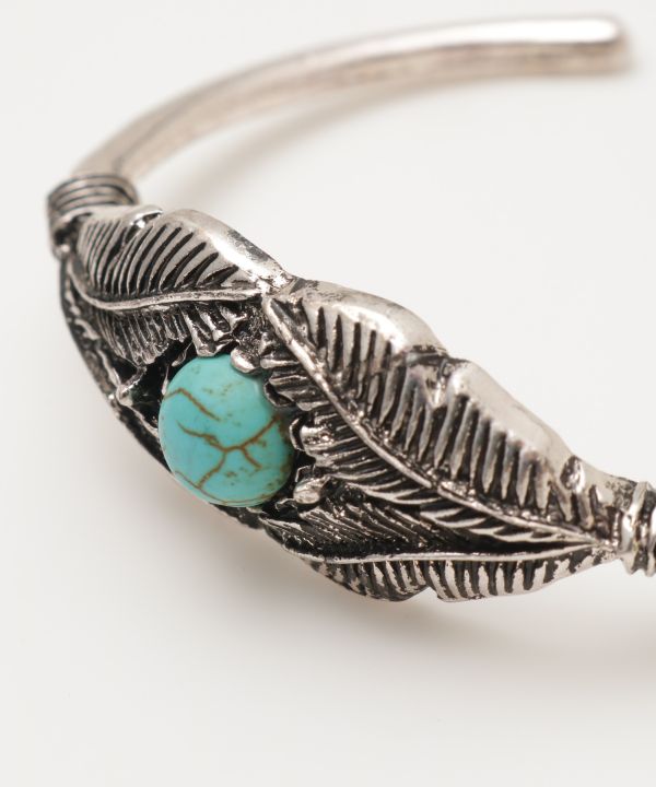 Feather x Turquoise Bangle