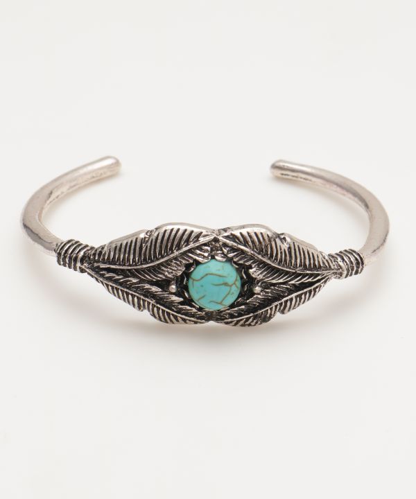 Feather x Turquoise Bangle