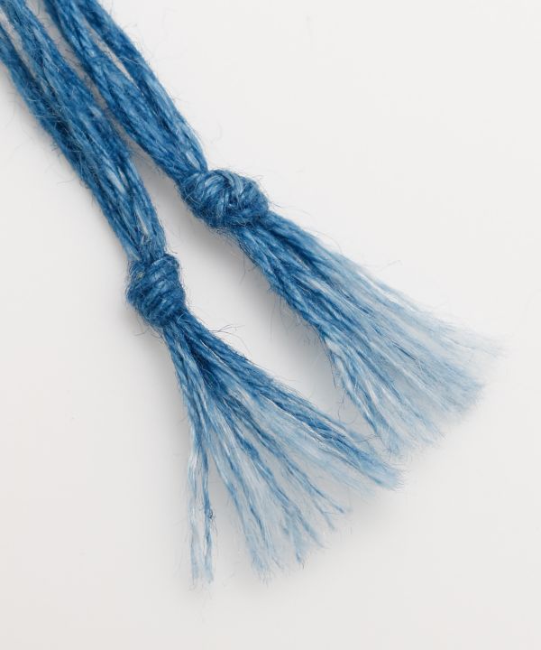 Indigo Dyed Braided Anklet - Aqua Marine - Mar