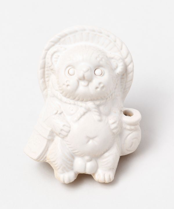 SHIGARAKI Ware Sitting TANUKI - White