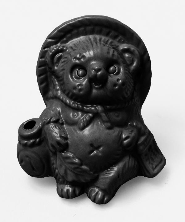 SHIGARAKI Ware Sitting TANUKI - Black