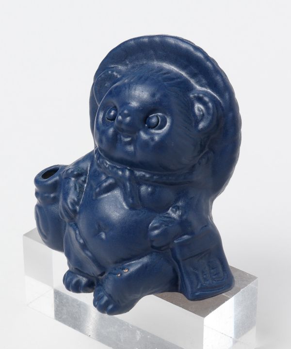 SHIGARAKI Ware Sitting TANUKI - Navy