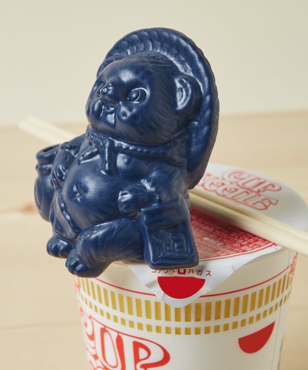 SHIGARAKI Ware Sitting TANUKI - Navy