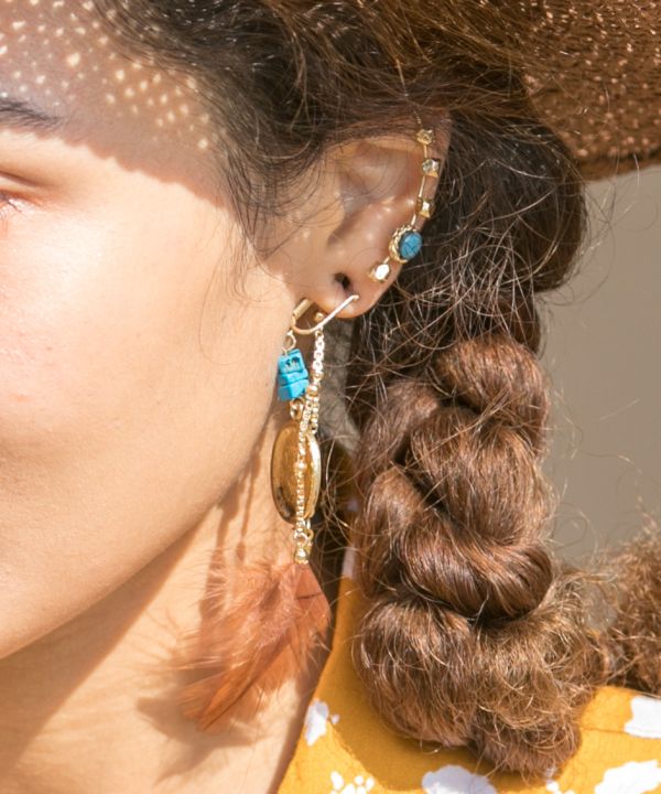 Bohemian Feather Earhook