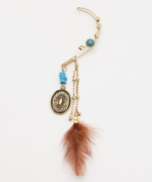 Bohemian Feather Earhook