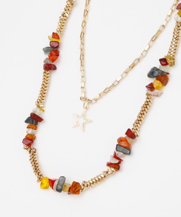 Colorful Beaded Layered Necklace