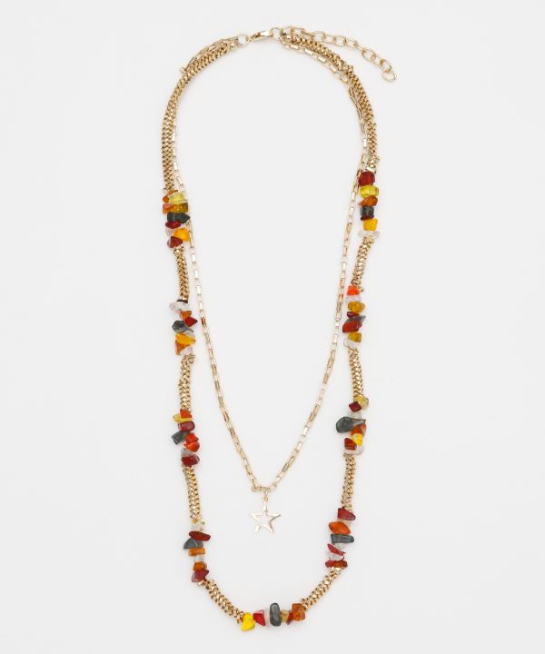 Colorful Beaded Layered Necklace