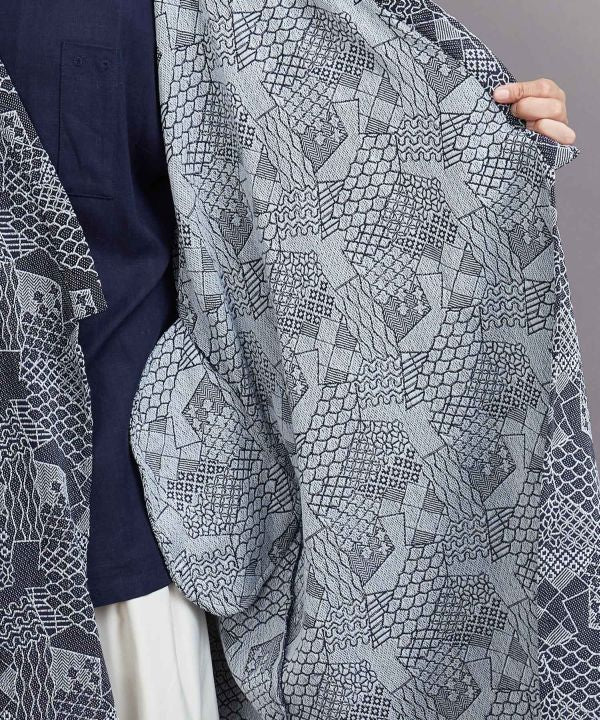 YABURE-SASHIKO Unisex HAORI Jacket