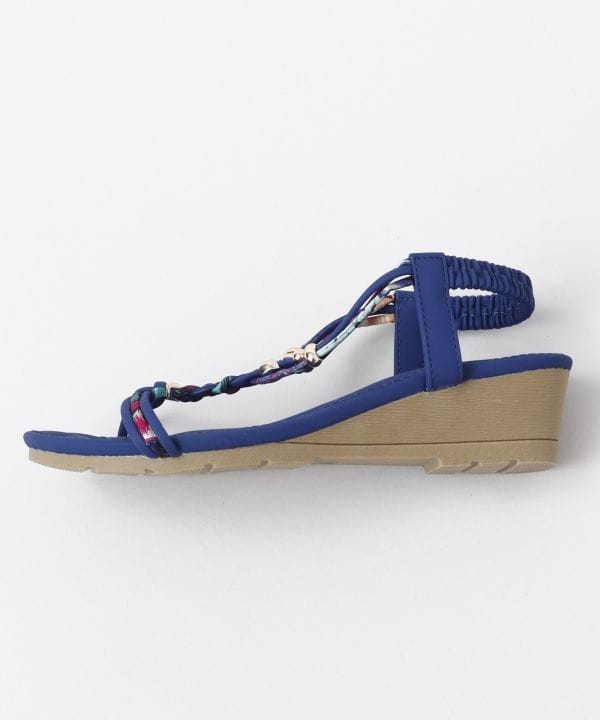 Colorful Fluffy Sandals - NAVY