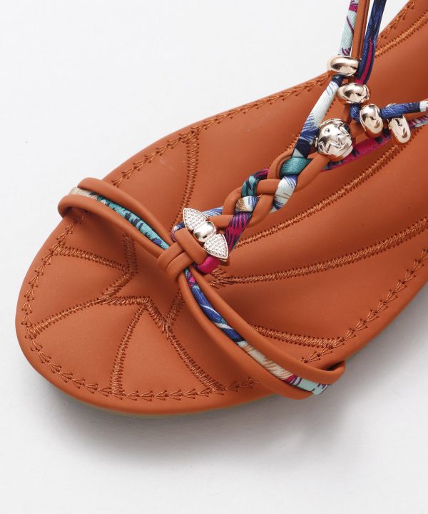 Colorful Fluffy Sandals - CAMEL