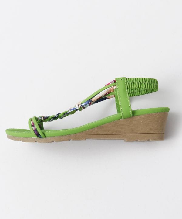 Colorful Fluffy Sandals - GREEN