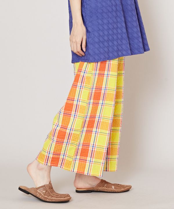 Checkered Wide Pants