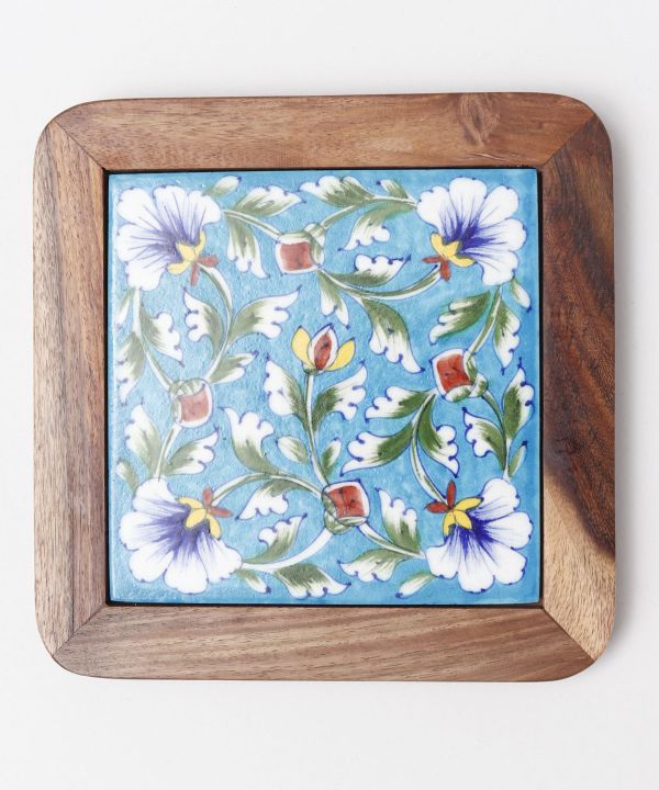 Blue Pottery Trivet Mat