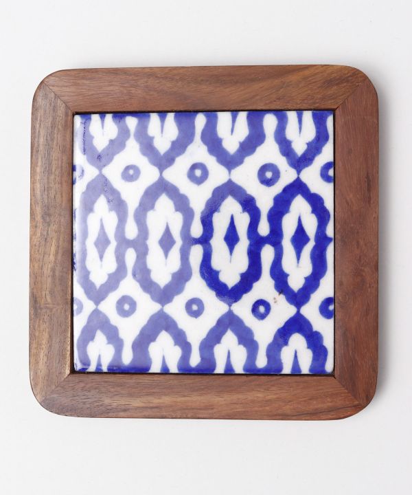 Blue Pottery Trivet Mat