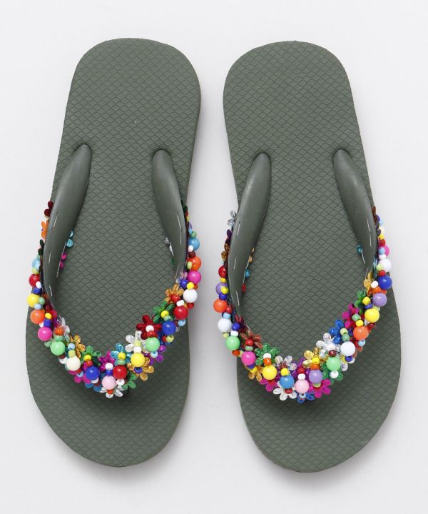 Colorful Sequin Flip Flops