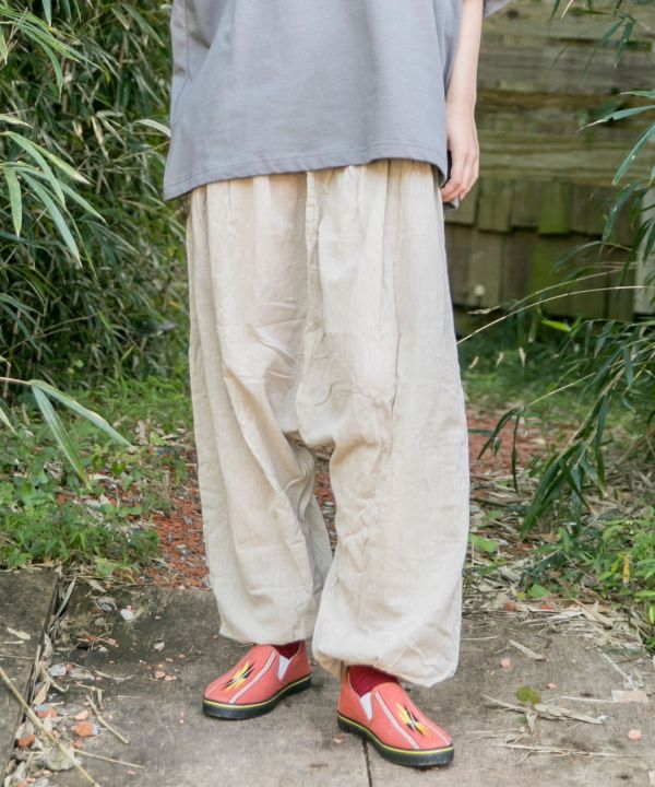 Plain Drawstring Unisex Harem Pants