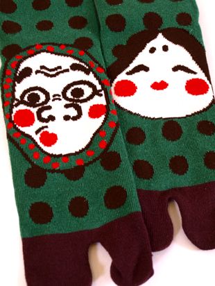 OKAME HYOTTOKO TABI Socks 25～28cm